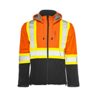 Soft Shell Jacket w/ Detachable Hood, 4" Refl. Tape - Orange - Wasip