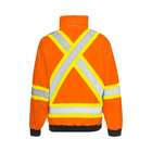 Hi Vis 6-In-1 Winter Traffic Jacket, 4″ Refl. Tape - Orange - Wasip