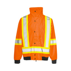 Hi Vis 6-In-1 Winter Traffic Jacket, 4″ Refl. Tape - Orange - Wasip