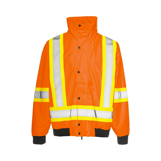 Wasip Hi Vis 6-In-1 Winter Traffic Jacket, 4″ Refl. Tape