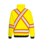 Hi Vis 6-In-1 Winter Traffic Jacket, 4″ Refl. Tape - Yellow - Wasip