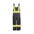 Winter Traffic Overalls, 4" Refl. Tape - Black - Wasip