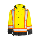 Hi-Vis 6-in-1 Winter Traffic Parka, 4" Refl. Tape - Yellow/Black - Wasip