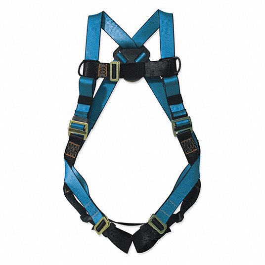 TRACTEL Harness, Full-Body Versafit/CSA Z259.10-12, Blue/Black, Small, Steel/Polyester
