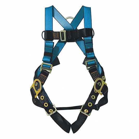 TRACTEL Harness, Full-Body Versafit/CSA Z259.10-12/Side/Back D-Ring, Blue/Black, XL, PL/AL