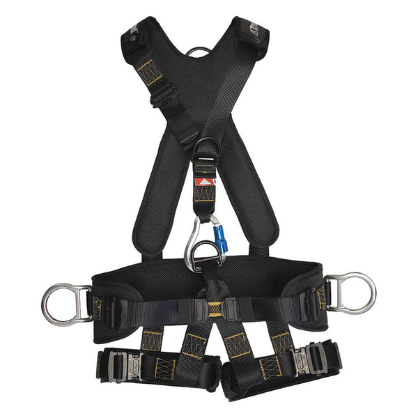 TRACTEL Harness, Full-Body Rescue, CSA Z259.10-12/Back/Side/Waist/Sternal D-Ring, Black, 2XL, PL/AL