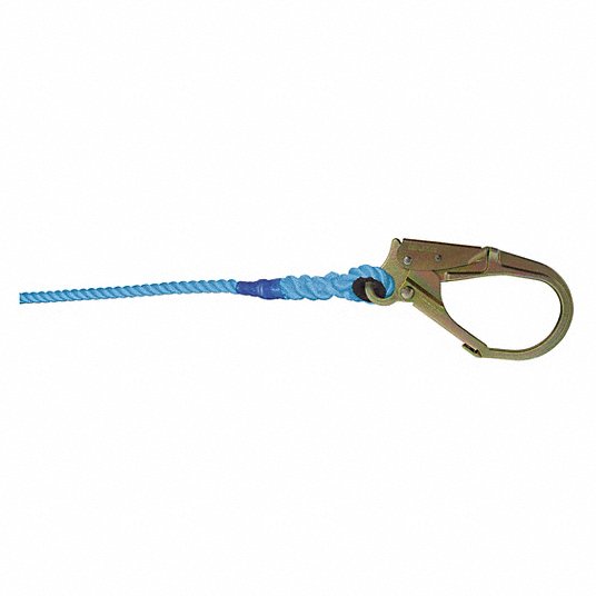 TRACTEL Lifeline, 1 Worker, 300 ft Rope, 2 1/4 in Hook, 310 lb Capacity, Steel/Plastic