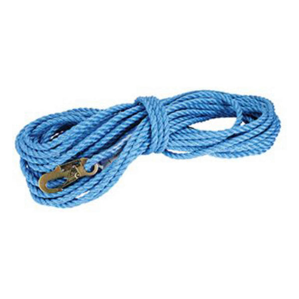 TRACTEL Horizontal Lifeline, Polypropylene Lifeline, 100 ft L, ANSI, 3/4 in Hooks
