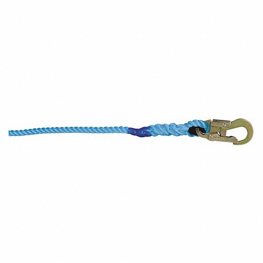 TRACTEL Lifeline, 1 Worker, 250 ft Rope, 3/4 in Hook, 310 lb Capacity, Steel/Plastic