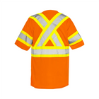 Hi-Vis Polyester T-Shirt w/ Arm Bands, 4" Refl. Tape - Orange - Wasip