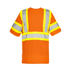 Hi-Vis Polyester T-Shirt w/ Arm Bands, 4" Refl. Tape - Orange - Wasip