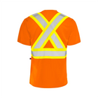 Hi-Vis Polyester T-Shirt, 4" Refl. Tape - Orange - Wasip