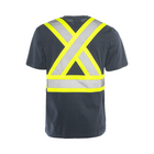 Hi-Vis Cotton T-Shirt, 4" Refl. Tape - Navy - Wasip