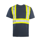 Hi-Vis Cotton T-Shirt, 4" Refl. Tape - Navy - Wasip