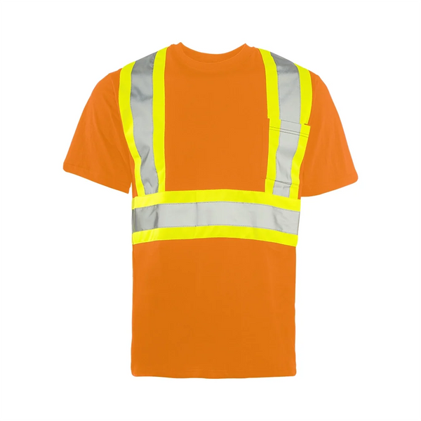 Wasip Hi-Vis Cotton T-Shirt, 4" Refl. Tape