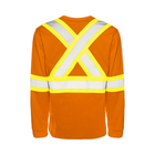 Hi-Vis Cotton Long Sleeve T-Shirt, 4" Refl. Tape - Orange - Wasip
