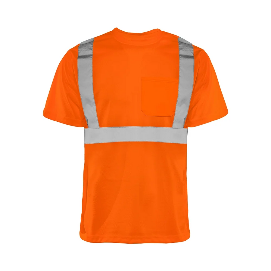 Hi-Vis Polyester T-Shirt, 2" Refl. Tape - Orange - Wasip