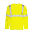 Hi-Vis Polyester Long Sleeve T-Shirt, 2" Refl. Tape - Yellow - Wasip