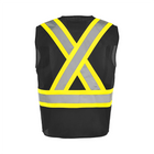 Traffic Vest w/ Zipper - Black - Wasip