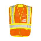 Universal 5 Pt. Tearaway Mesh Traffic Vest - Orange - Wasip