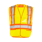 Universal 5 Pt. Tearaway Mesh Traffic Vest - Yellow - Wasip