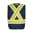Universal 5 Pt. Tearaway Solid Traffic Vest - Navy - Wasip