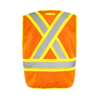 Universal 5 Pt. Tearaway Solid Traffic Vest - Orange - Wasip