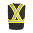 5 Pt. Tearaway Solid Traffic Vest - Black - Wasip