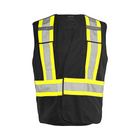 5 Pt. Tearaway Solid Traffic Vest - Black - Wasip