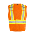 5 Pt. Tearaway Solid Traffic Vest - Orange - Wasip