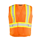 5 Pt. Tearaway Mesh Traffic Vest - Orange - Wasip