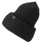 WA421 - Thick Knit Rib Watch Cap - Black - gallery image