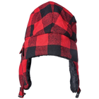 WA67 - Plaid Aviator Hat - Black/Red - gallery image