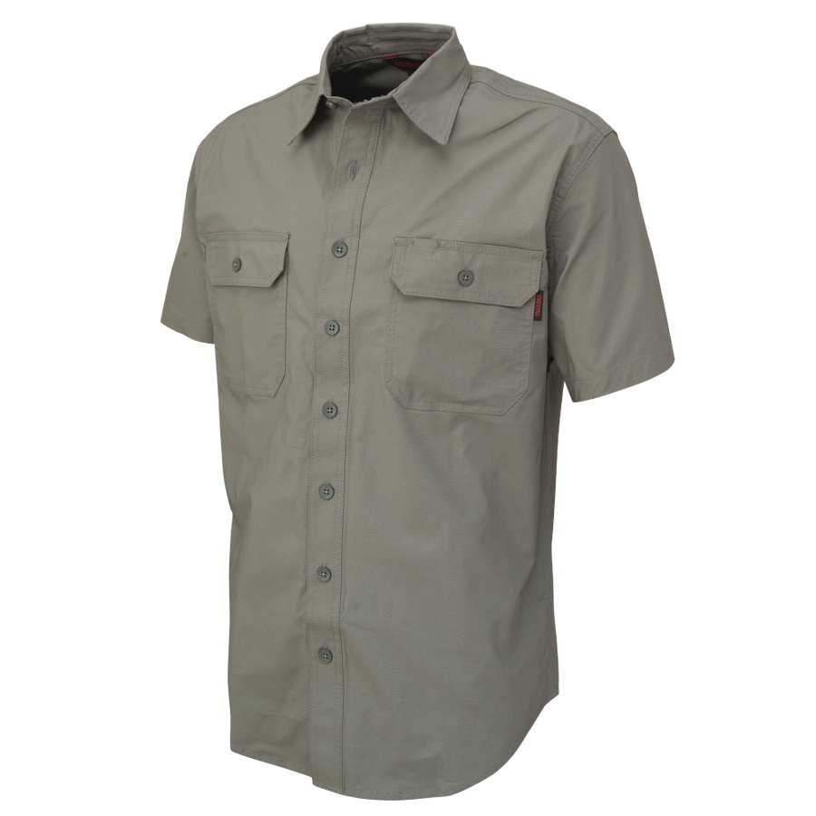 WS201 - S/S Stretch Ripstop Shirt - Grey - product image