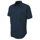 WS201 - S/S Stretch Ripstop Shirt - Navy Blue - product image