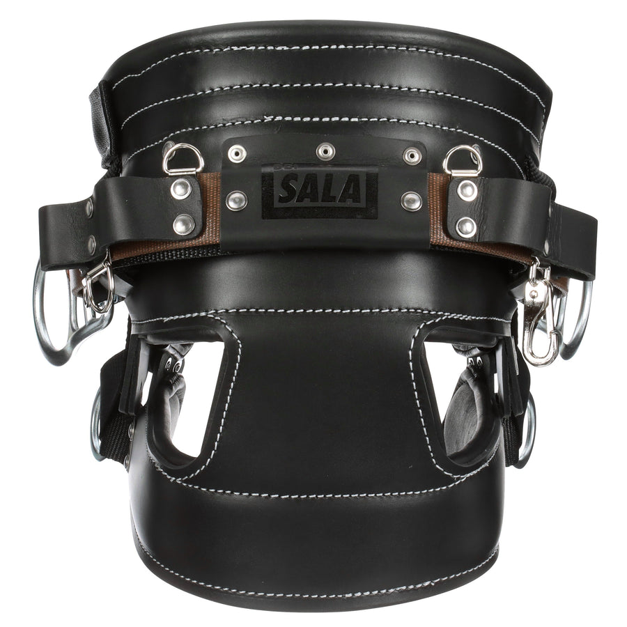 3M DBI-SALA 4D Lineman Tongue Buckle Positioning/Fall Restrict Belt without Quick Connect 1000268, Leather, Seat, Black, D27