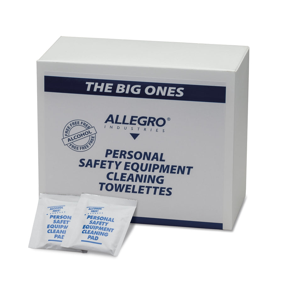 Personal Safety Equipment Cleaning Pads – The Big Ones, Alcohol-Free (50/Box) - Allegro