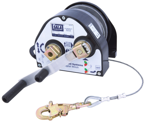 3M DBI-SALA Advanced Digital 100 Series Winch, 8518558, silver, black, 60 ft (18 m)