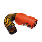 8" Axial AC Plastic Blower w/ Compact Canister & 25’ Ducting, 30 lbs. - Allegro