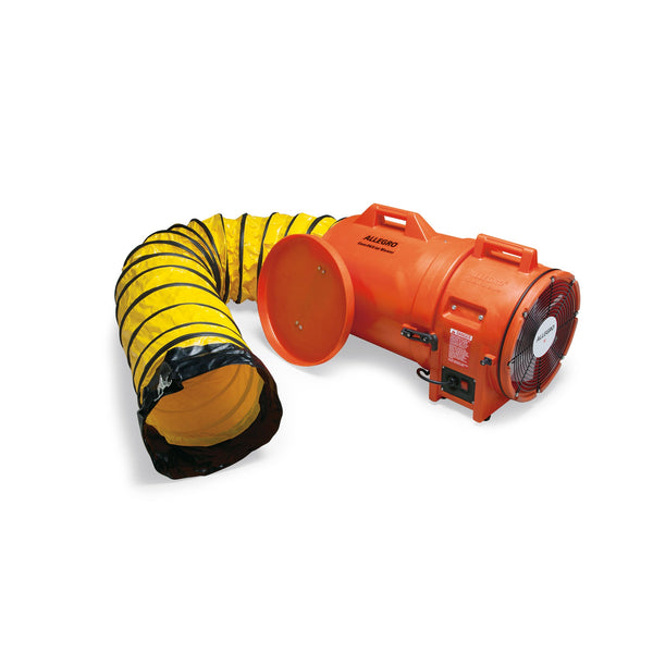 Allegro 12" Axial AC Plastic Blower w/ Canister & 15' Ducting, 43 lbs.