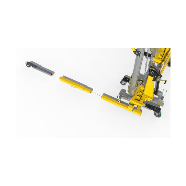 3M DBI-SALA FlexiGuard C-Frame System, 8517713, adjustable height, silver/yellow, 22.5 to 38.75 ft (6.8 m to 11.8 m) x 20 ft (6.1 m)