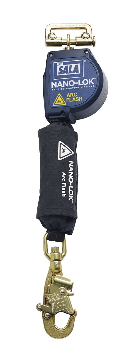 3M DBI-SALA Nano-Lok Arc Flash Self Retracting Lifeline, 3101543, quick connect, 8 ft (2.4 m) web