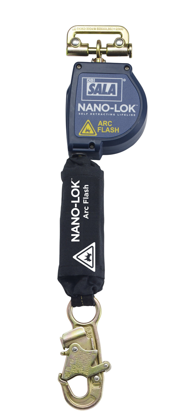 3M DBI-SALA Nano-Lok Arc Flash Self Retracting Lifeline, 3101541, quick connect, 8 ft (2.4 m) web