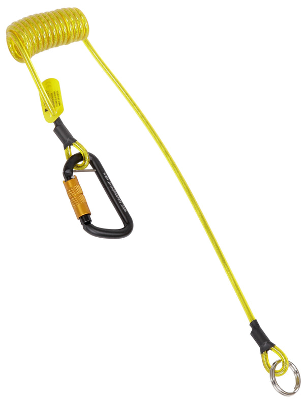 3M DBI-SALA Hook2Quick Ring Coil, 1500065, with tail, black, yellow, 3 in to 62 in (7.6 cm to 157.5 cm)