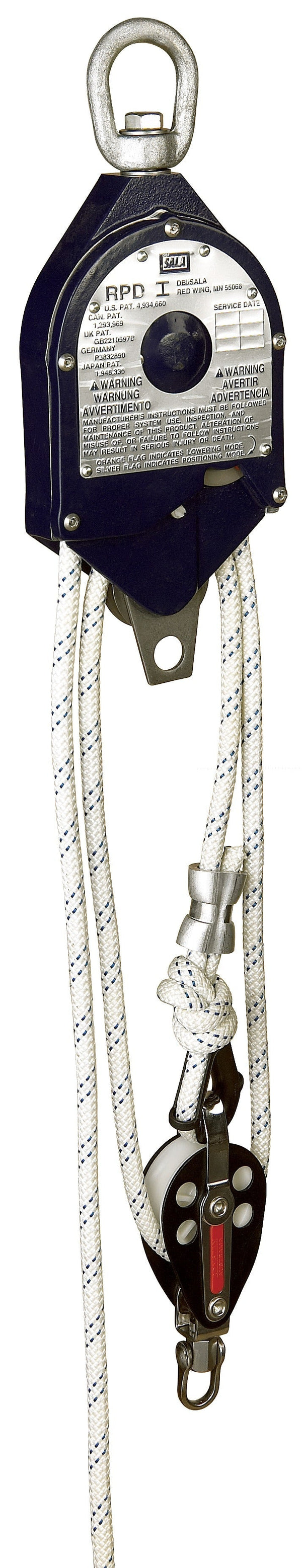 3M DBI-SALA Rollgliss Rescue Positioning Device, 3602200, 4:1 ratio, blue, 200 ft (61 m)