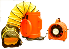 8" Axial AC Plastic Blower w/ Compact Canister & 25’ Ducting, 30 lbs. - Allegro