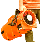 8" Axial AC Plastic Blower w/ Compact Canister & 25’ Ducting, 30 lbs. - Allegro