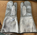 Insulated Split Cowhide 1-Finger Mitt w/Aluminized Back - 1PR/CS