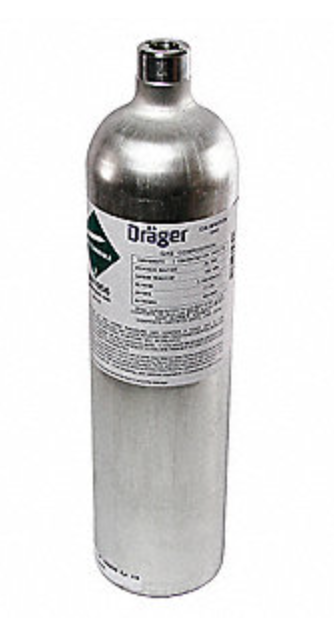 Drager Standard 4-Gas Calibration/Bump Mixture containing 50% LEL CH₄, 100 ppm CO, 25 ppm H₂S, 17% Vol. O₂ - 4594655 - 1/CS