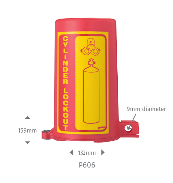 Cylinder/Gas Bottle Lockout Device - P606- 1/CS